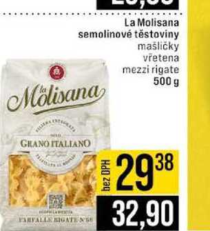 La Molisana semolinové těstoviny mašličky vřetena mezzi rigate 500 g