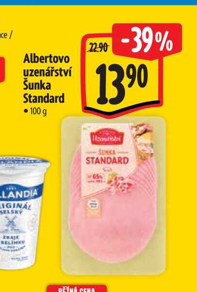   Albertovo uzenářství Šunka Standard  100 g 