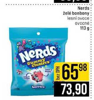 Nerds želé bonbony lesni ovoce ovocné 113 g