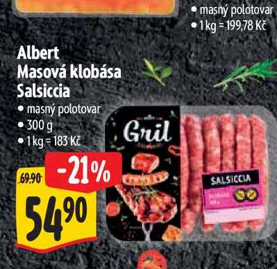Albert Masová klobása Salsiccia 300 g