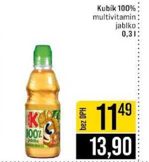 Kubík 100% multivitamin jablko 0,3l JIP