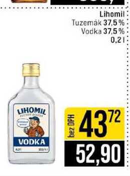 Lihomil Tuzemák 37.5% Vodka 37,5 % 0,2l