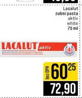 Lacalut zubní pasta aktiv white 75 ml JIP