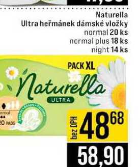 Naturella Ultra heřmánek dámské vložky normal 20 ks normal plus 18 ks night 14 ks JIP