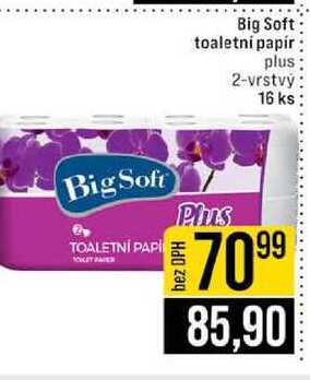 Big Soft toaletní papír plus 2-vrstvý 16 ks 