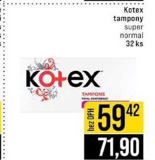 Kotex tampony super normal 32 ks JIP