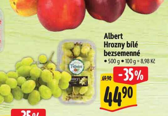   Albert Hrozny bílé bezsemenné 500 g
