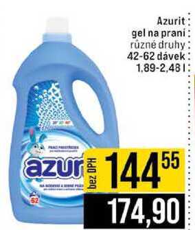 Azurit gel na praní různé druhy 42-62 dávek JIP