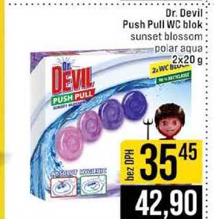 Dr. Devil Push Pull WC blok sunset blossom polar aqua 2x20 g JIP