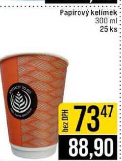 Papírový kelímek 300 ml 25 ks JIP