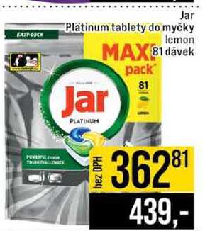 Jar Platinum tablety do myčky lemon 8l dávek pack 8l JIP