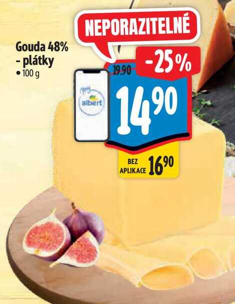 Gouda 48% - plátky 100 g 