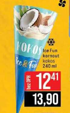 Ice Fun kornout kokos 240 ml 