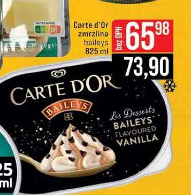 Carte d'Or zmrzlina baileys 825 ml 