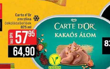 Carte d'Or zmrzlina čokoláda orišek 825 ml