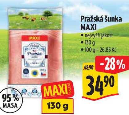 Pražská šunka MAXI, 130 g  