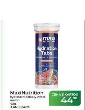 MaxiNutrition CENA S KARTOU hydratační tablety water- melon 40g