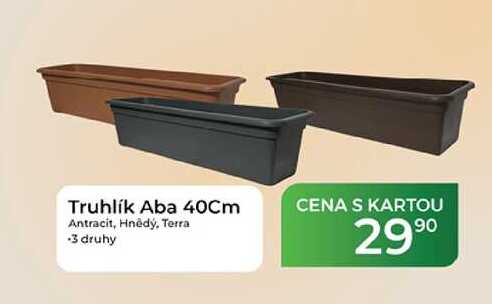 Truhlík Aba 40cm Antracit, Hnědý, Terra