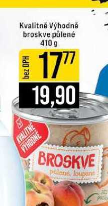 Kvalitně Výhodně broskve půlené 410 g 