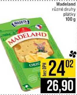 Madeland různé druhy plátky 100 g 