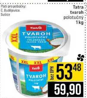 Tatra tvaroh polotučný 1kg 
