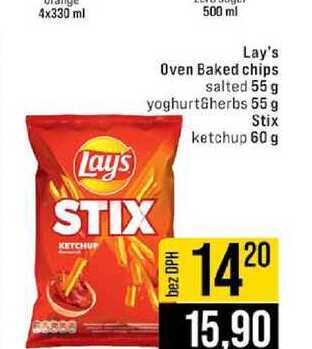 Lay's Oven Baked chips salted 55 g yoghurt herbs 55 g