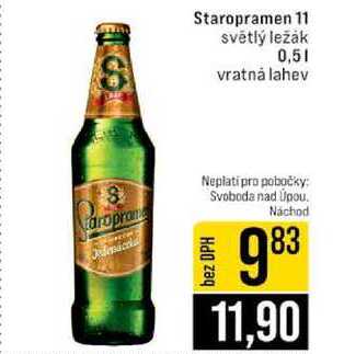 Staropramen 11 světlý ležák 0,5l