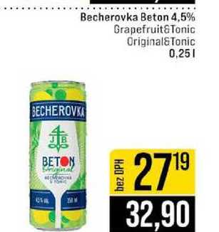 Becherovka Beton 4,5% Grapefruit&Tonic Original&Tonic 0,25l