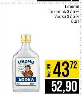 Lihomil Tuzemák 37,5% Vodka 37,5% 0,2l