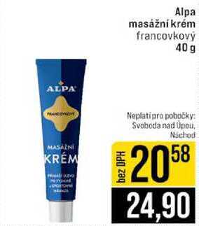 Alpa masážní krém francovkový 40 g JIP