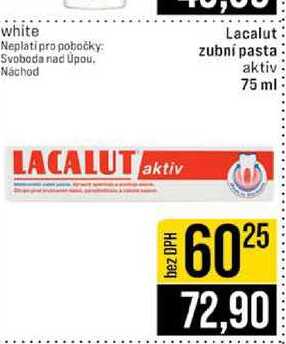 Lacalut zubní pasta aktiv 75 ml JIP