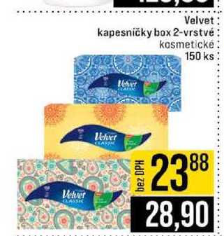 Velvet kapesničky box 2-vrstvé kosmetické 150 ks 