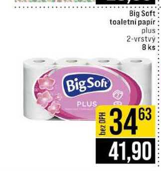 Big Soft toaletní papír plus 2-vrstvý 8 ks