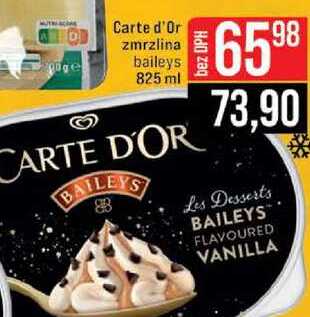 Carte d'Or zmrzlina baileys 825 ml