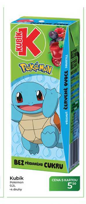 Kubík Pokémon 0,2L Tamda Foods