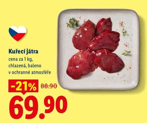 Kuřecí játra, cena za 1 kg