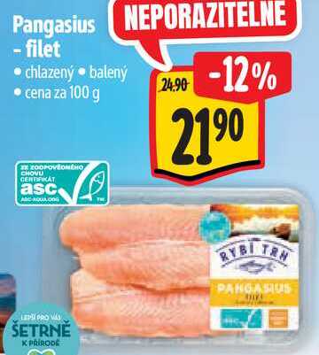 Pangasius - filet, cena za 100 g