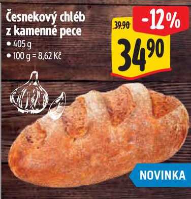Česnekový chléb z kamenné pece, 405 g