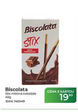 Biscolata Stix mléčná čokoláda 40g