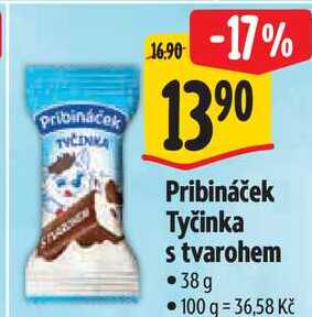 Pribináček Tyčinka s tvarohem, 38 g  
