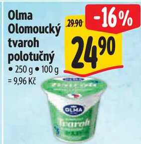 Olma Olomoucký tvaroh polotučný, 250 g  