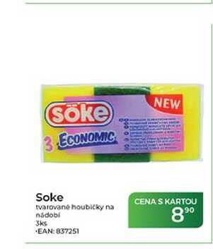 Soke tvarované houbičky na nádobí 3ks
