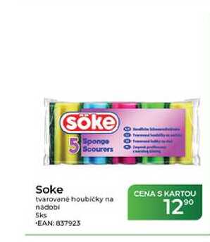 Soke tvarované houbičky na nádobí 5ks