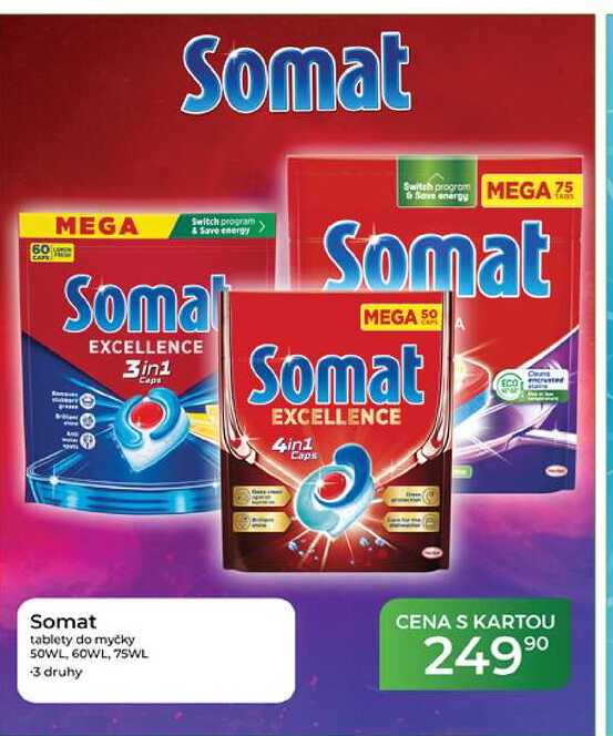 Somat tablety do myčky 5OWL, 60WL, 75WL Tamda Foods