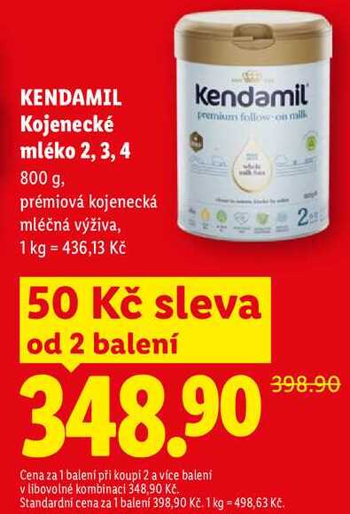 KENDAMIL Kojenecké mléko 2, 3, 4, 800 g Lidl
