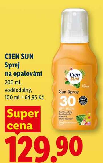 CIEN SUN Sprej na opalování, 200 ml Lidl