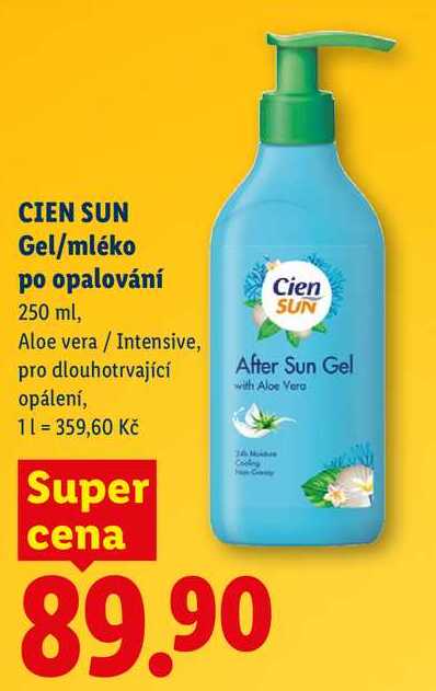 CIEN SUN Gel/mléko po opalování, 250 ml Lidl