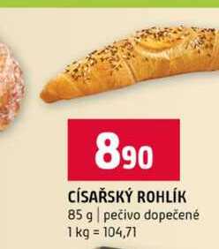 CÍSAŘSKÝ ROHLÍK 85 g pečivo dopečené