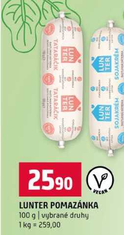 LUNTER POMAZÁNKA 100 g vybrané druhy 