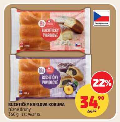 BUCHTIČKY KARLOVA KORUNA různé druhy 360 g